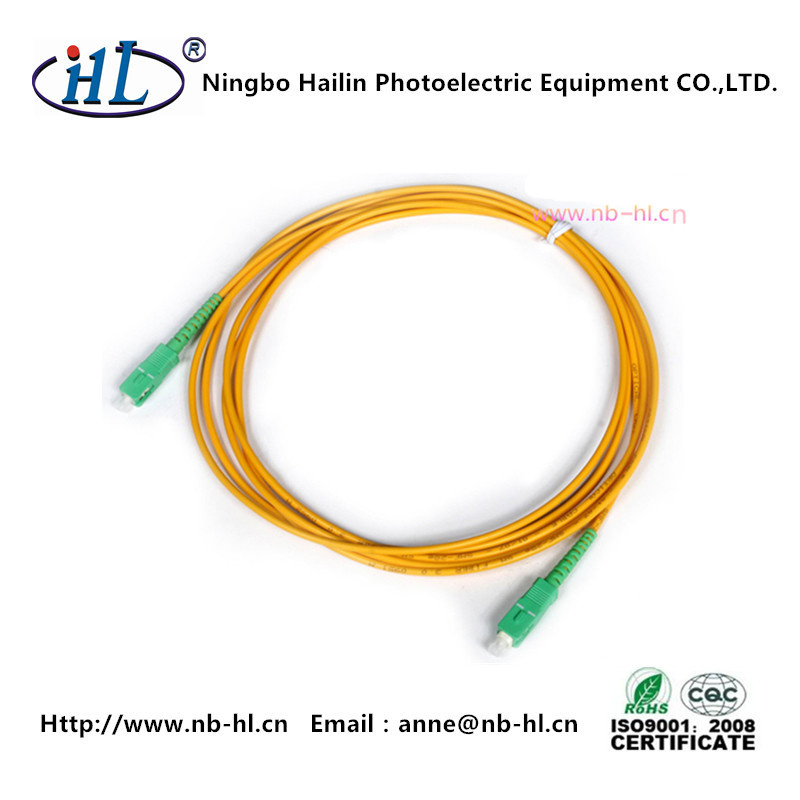 Simplex Sc/APC 3.0mm Fiber Optic Patch Cable for Fiber CATV