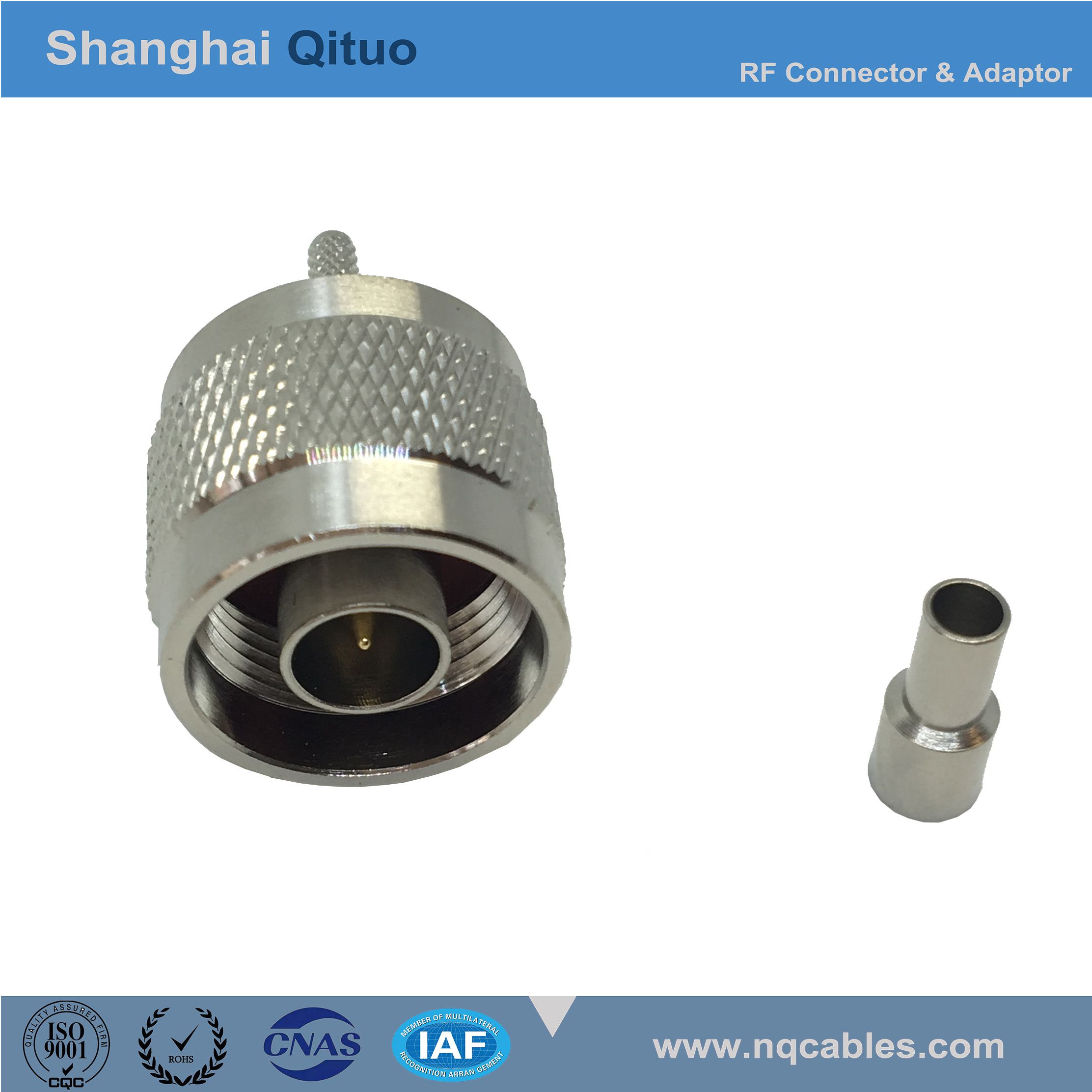 RF Connector N Straight Male Plug Crimp for Rg316 or Rg174 Cable (N-J-C-1.5)