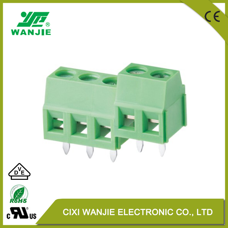 PCB Terminal Block Screw Connector with High Voltage High Current Wjek350/381, Pitch 3.5/3.81