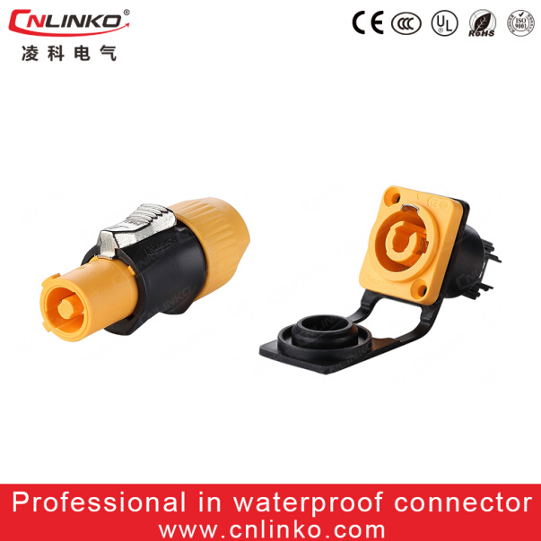 Locking 3 Pole Power Connector/Powercon Connector