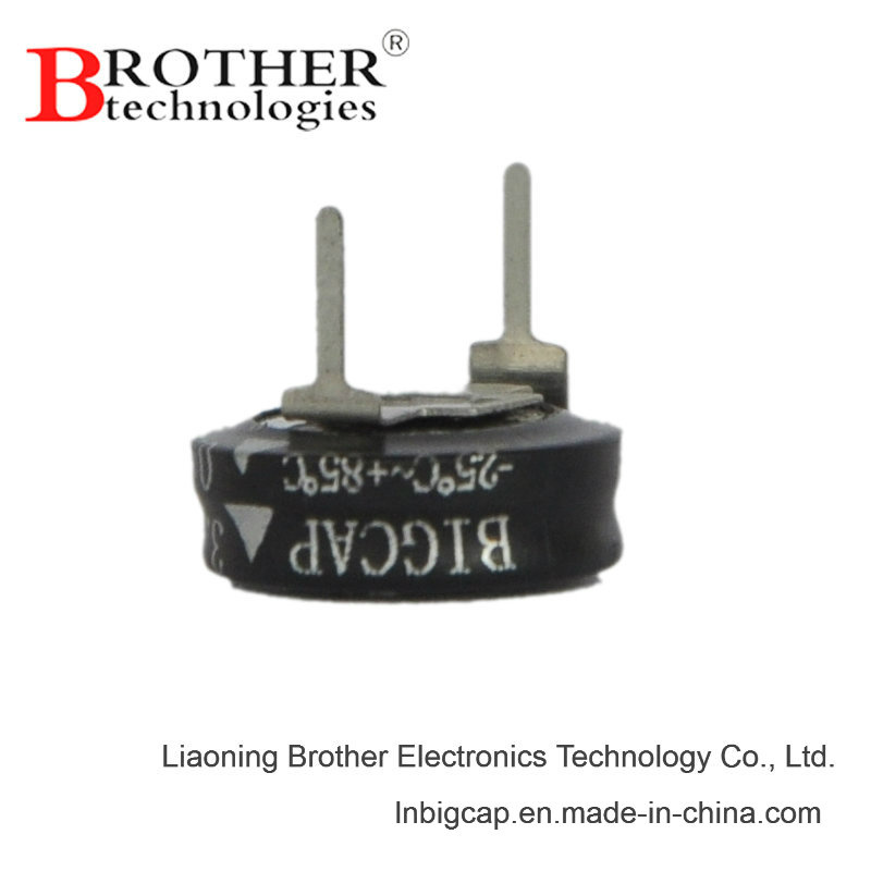 Coin Type 5.5V 0.1f Supercapacitor with High Temperature