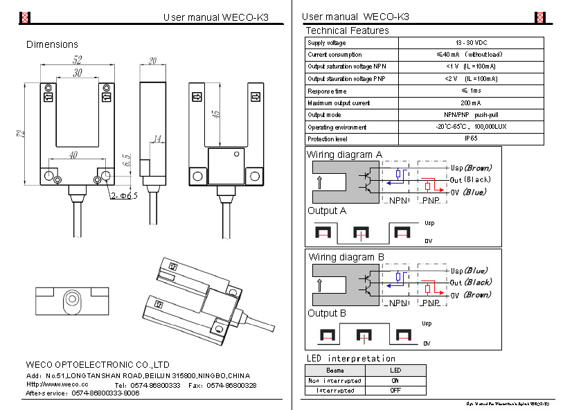 Intergrated Leveling Switch Same as Cedes Type with CE