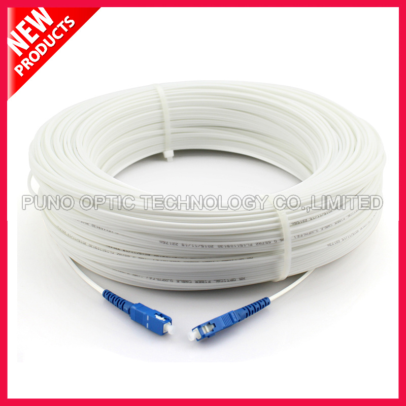 Indoor OM3 LSZH Drop Cable White SC Fiber Optical Patch Cord