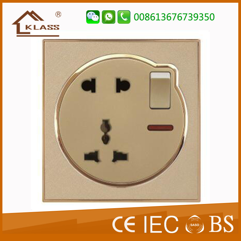 Economic 5pin Universal Socket with 1gang 1way/2way Switch