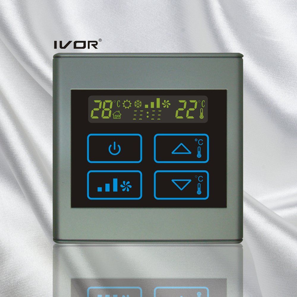 4-Pipe Air-Conditioner Thermostat Touch Switch in Plastic Frame (SK-AC2300B-4P)