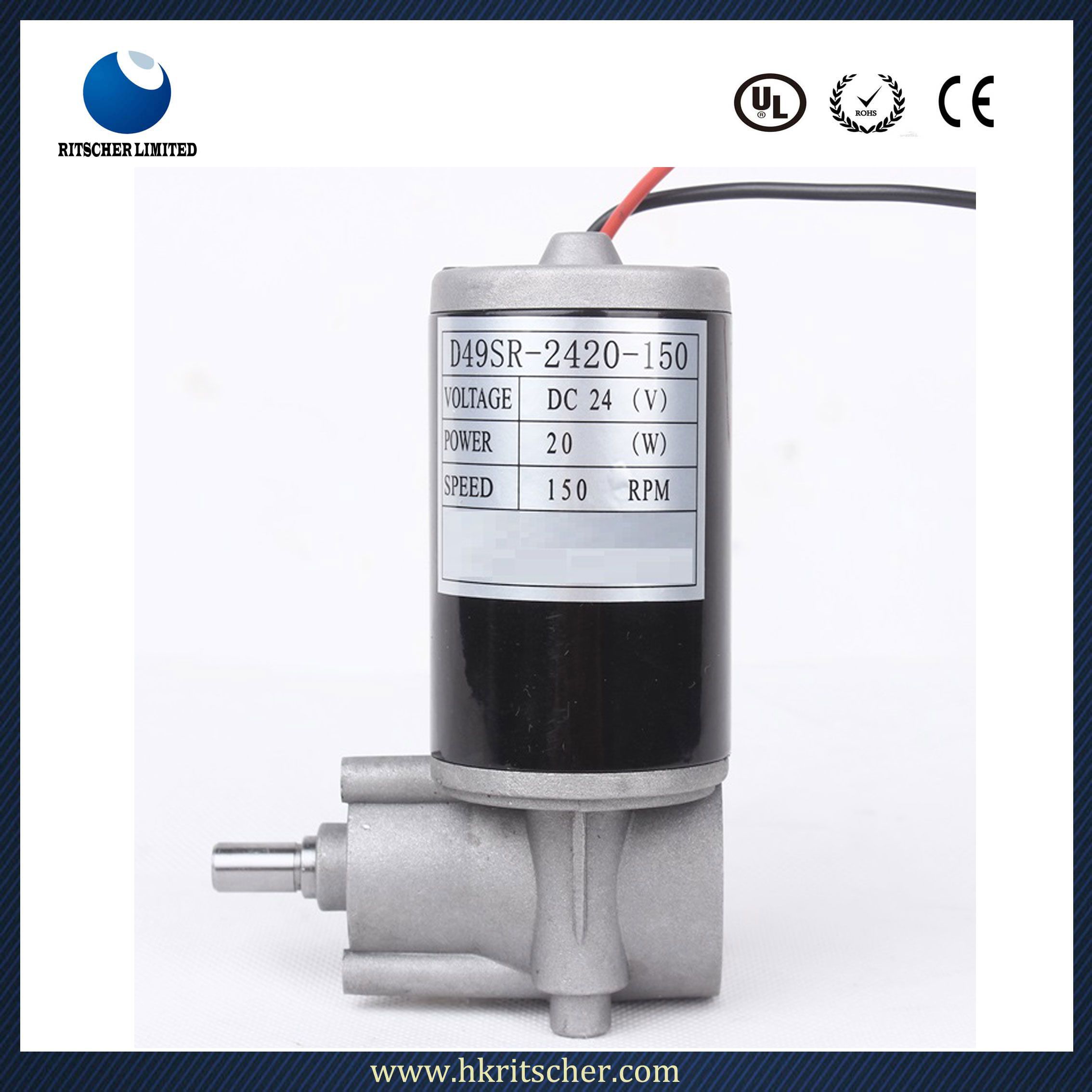 12/24V DC Gear Motor with High Torque for Rolling Door