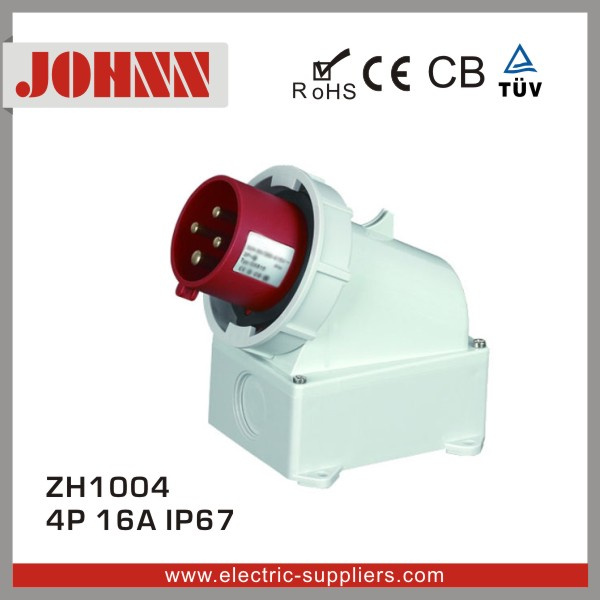 IP44 4p 16A Surface Mounted Plug for Industrial