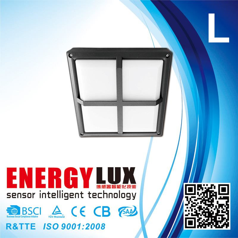 E-L36g IP65 18W Square Shape Dim Motion Sensor Outdoor Light