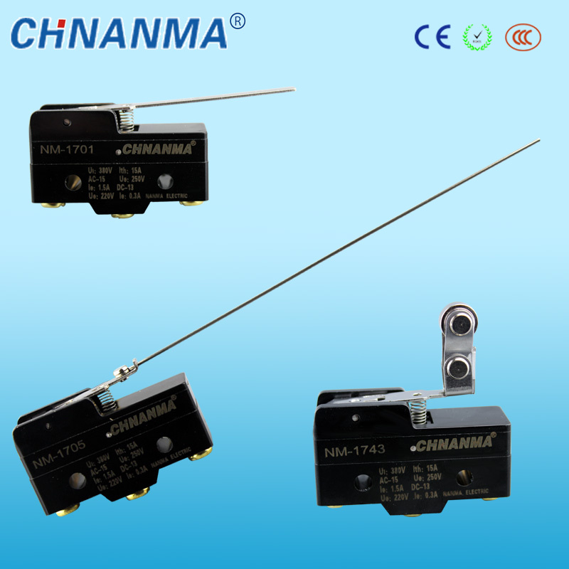 15GW78 Long Steel Wire Lever Type Micro Switch