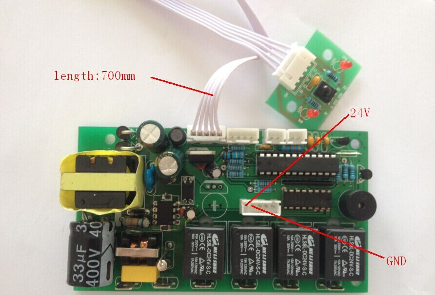 Output 24VDC Fireplace Remote Controller and PCBA