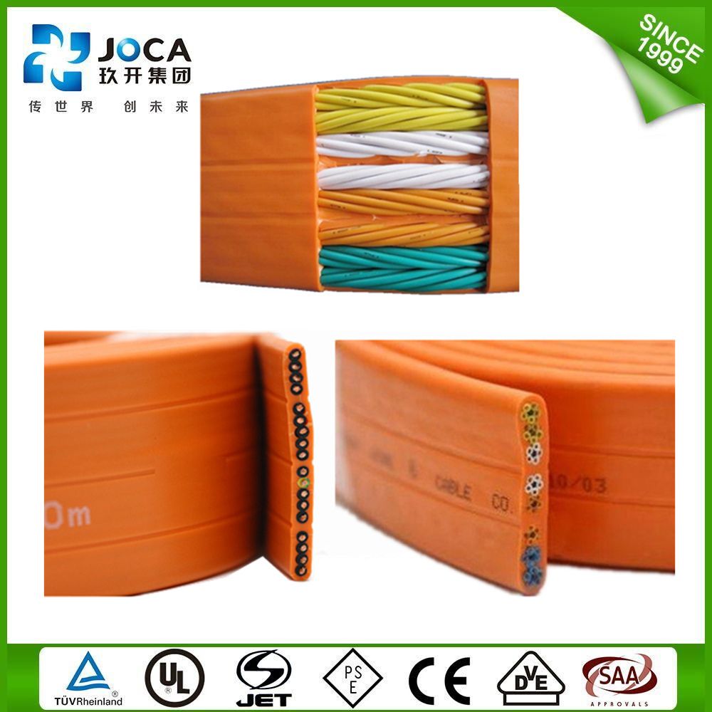 VDE 24 Core Flat Traveling Elevator Lift CCTV CAT6 Cable