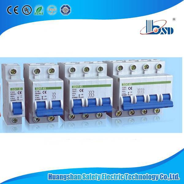 Dz47 Mini Circuit Breaker with High Breaking Capacity