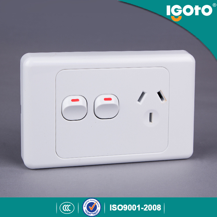 Australia Type PC Copper Wall Switch Socket