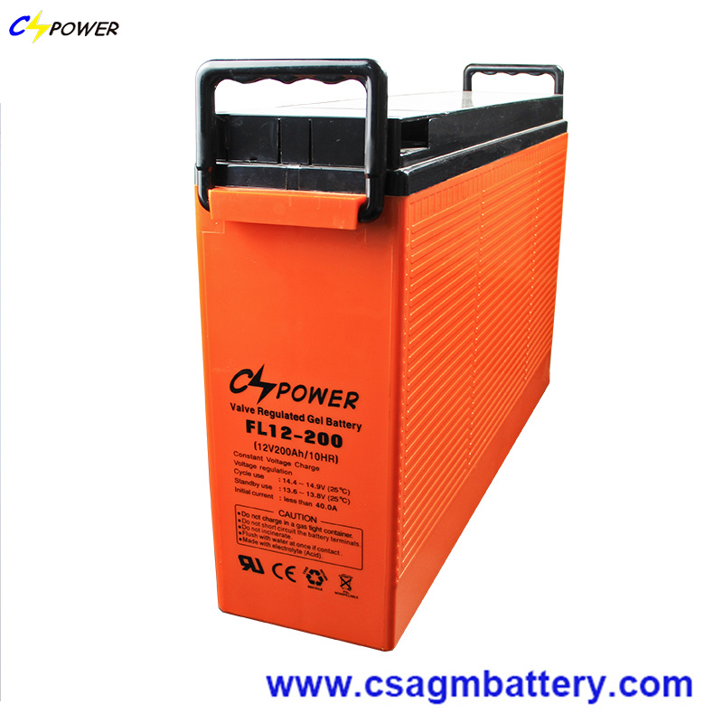 FL12-200 12V200ah Front Terminal Solar Gel Battery with 3 Years Free Replace Warranty