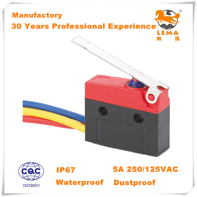 Lema Kw12f-8c Waterproof IP67 Long Lever Micro Switch