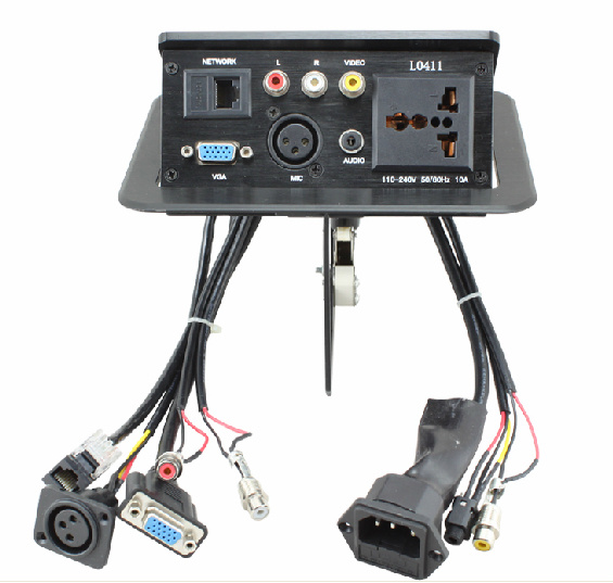 HDMI/VGA/RCA/RJ45/USB/Power Plug/Audio Connectors Gas Popup Panel (Desktop socket)