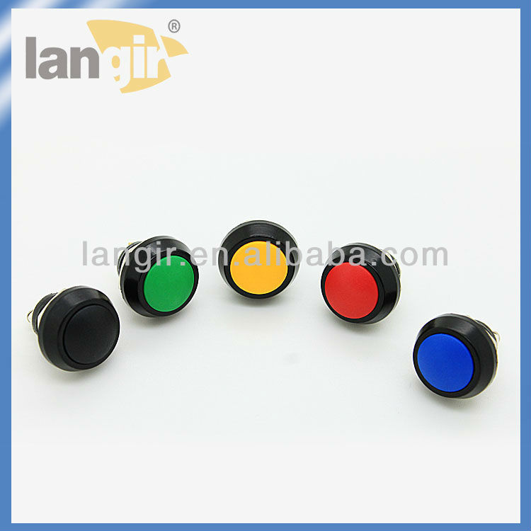 12mm Round Head Waterproof Push Button Switch (V12-B-1-N)