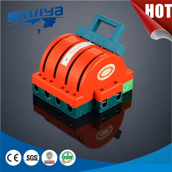 High Quality 4p100A Knife Switch/4 Pole Double Throw Orange Color