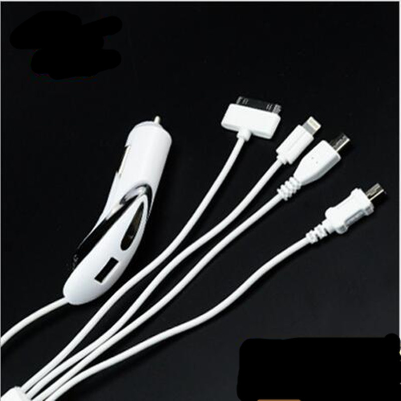 USB Multiple Universal 4 in 1 Retractable Car Charger