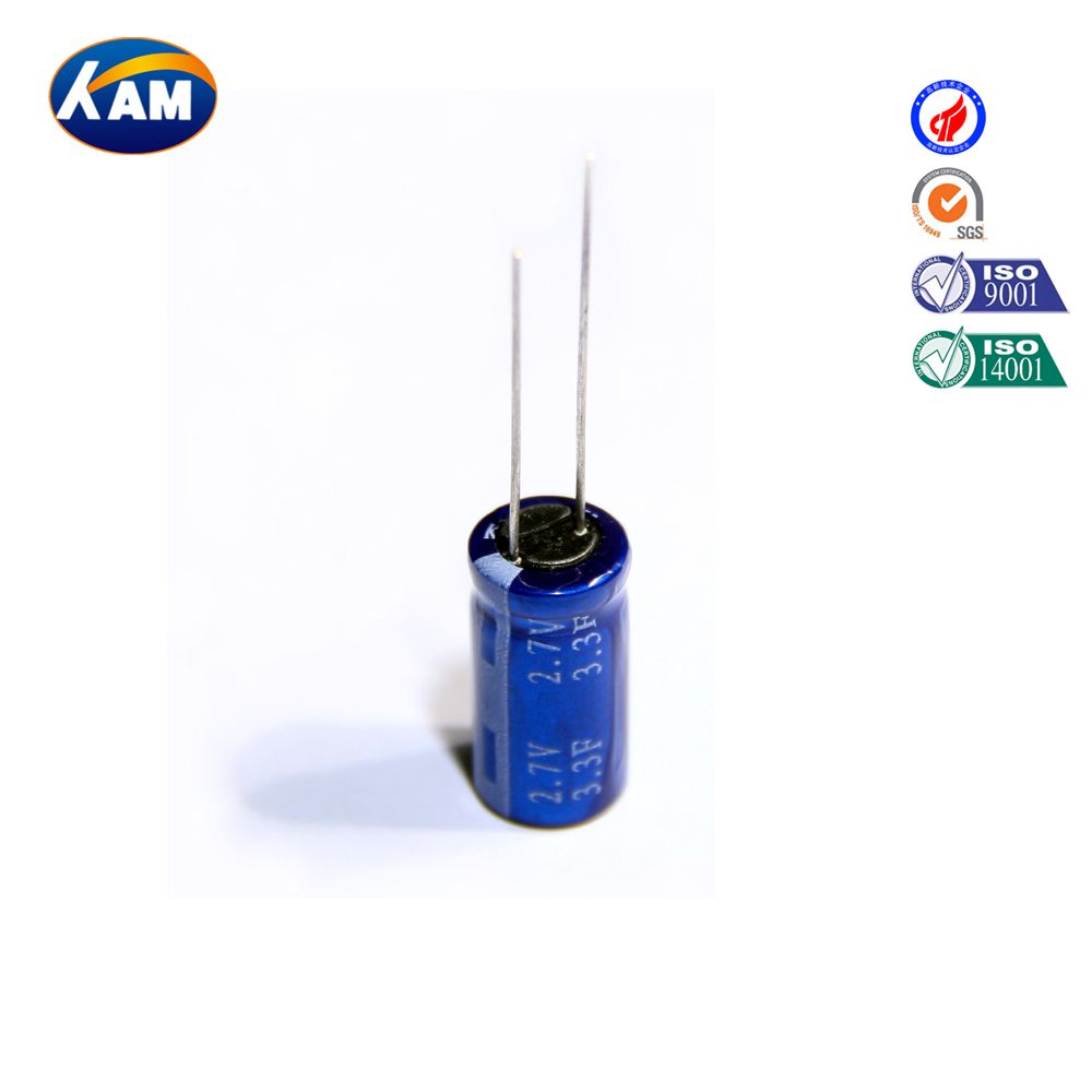 Super Capacitor 2.7V 3.3f Winding Series Kamcap Farad Capacitor High Quality with RAM Car Recorder Intelligent Instrumentation UPS Toy Vacuum Switch Sue