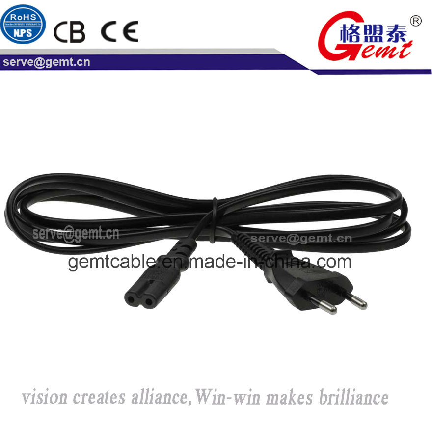 EU 2 Prong AC Plug Cable for Laptop Power Chargerble