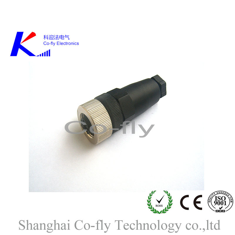 M8 Female Waterproof IP68 Molded Electrical Socket
