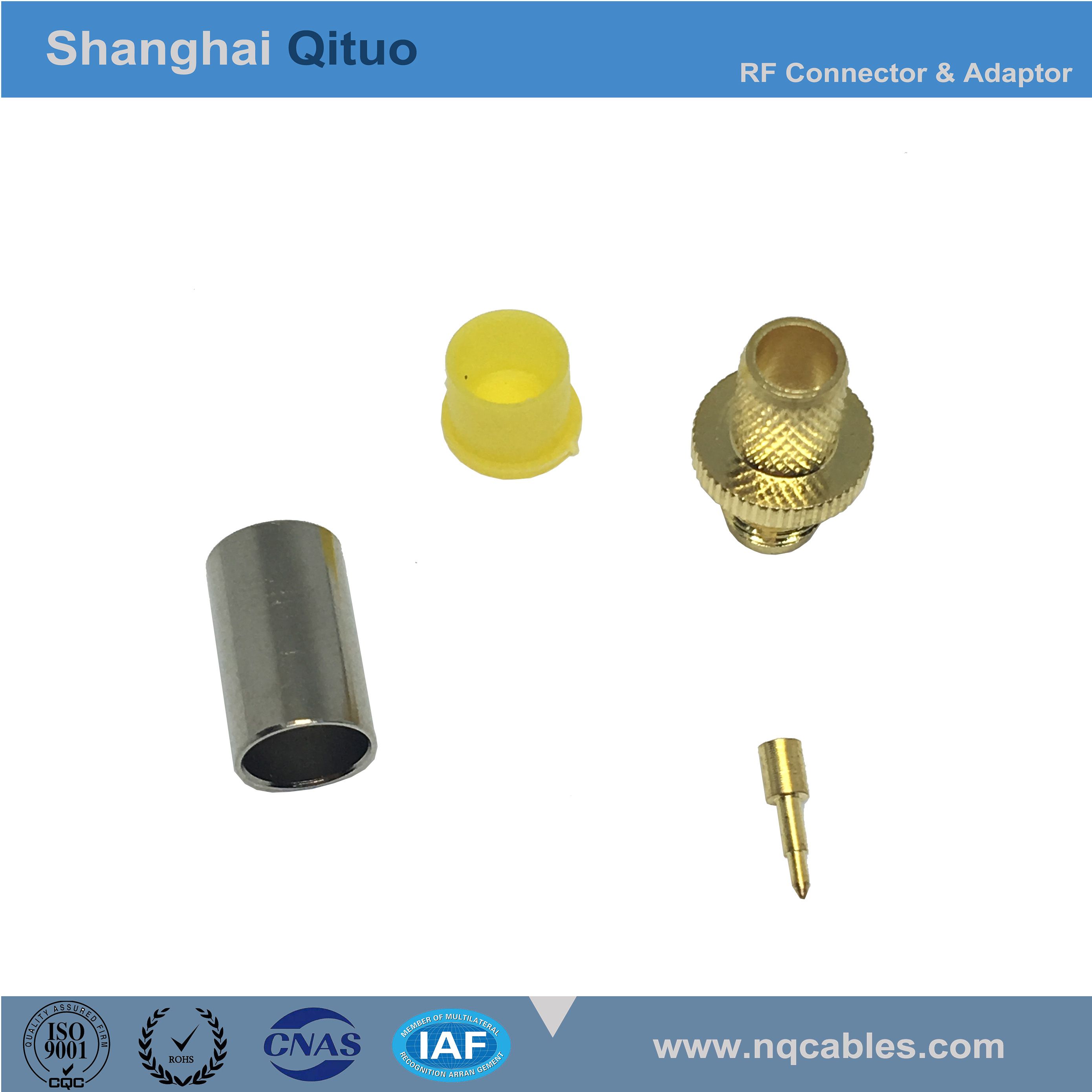 RF Connector SMA Reversed Polarity Straight Female Jack Crimp for Rg59 Cable (SMA-RP-K-C-4)