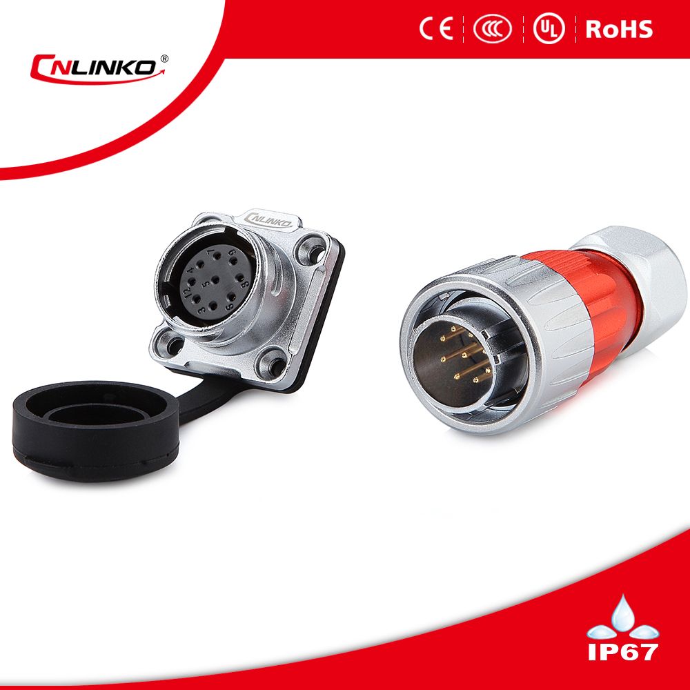 9 Pin Metal Female Socket Signal and Power Connector