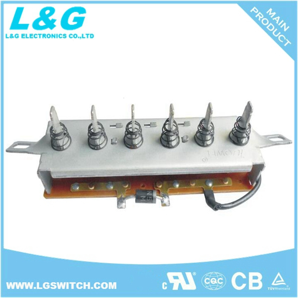 5 Keys Push Button Switch with Cable Group for Kitchen Hood