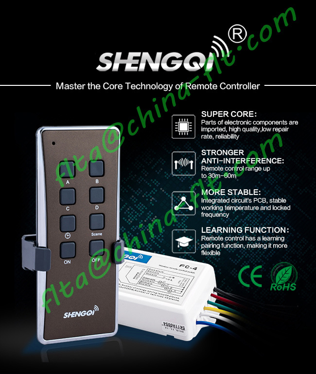 Wireless Lamp Remote Control Switch with Timer and Scene