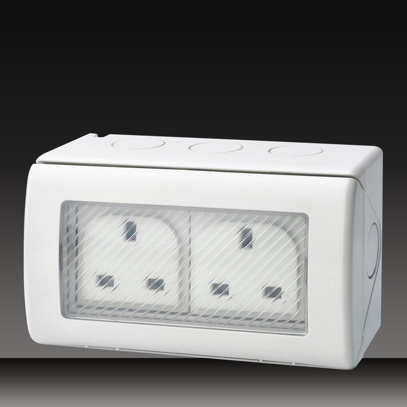 13A 250V Waterproof 2 Digit Socket (LGL-2SR)