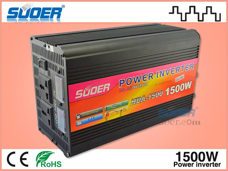 Suoer High Frequency 24V 1500W Square Sine Wave Power Inverter (HDA-1500B)