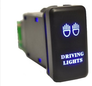 LED Light 3 AMP 12V Purple Car Custom Bar Push Button Switch with Wire