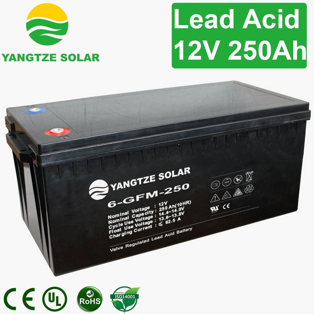 12V 250ah Deep Cycle Dry Rechargeable Battery for Inverters