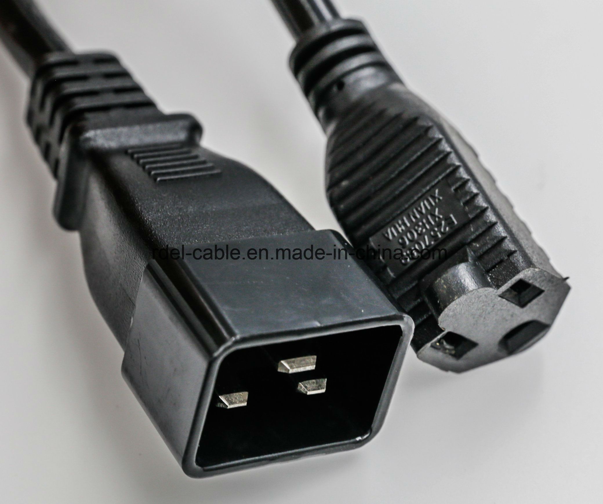 220V VDE Approval 3 Pins IEC C19 C20 to C13 C14 Connector Power Cord Heavy Duty