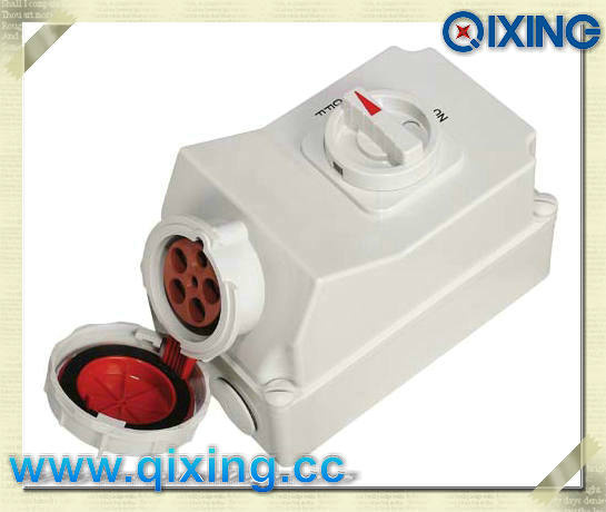 IP67 63A 5p Red Waterproof Switch and Socket