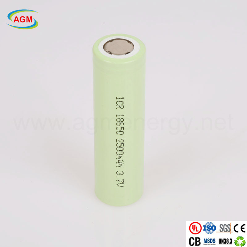 Icr 18650 2500mAh 3.7V Lithium Ion Battery