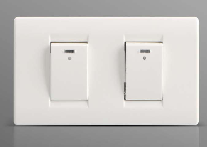 2 Gang on/ off Switch with LED Indicator
