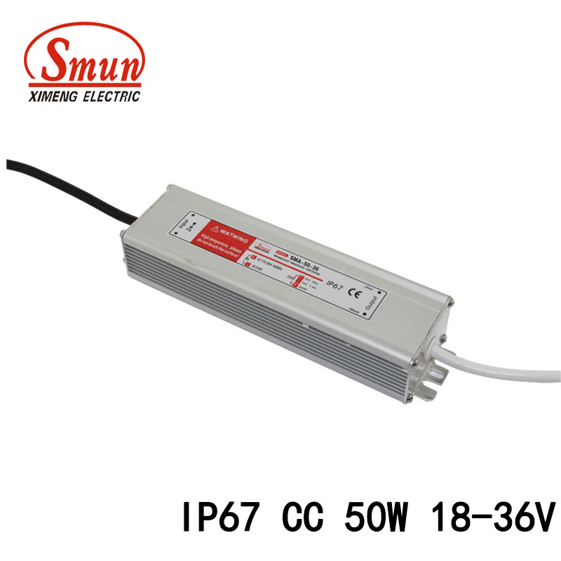 50W 18-36VDC 1.4A Waterproof Constant Current Metal Case LED Driver