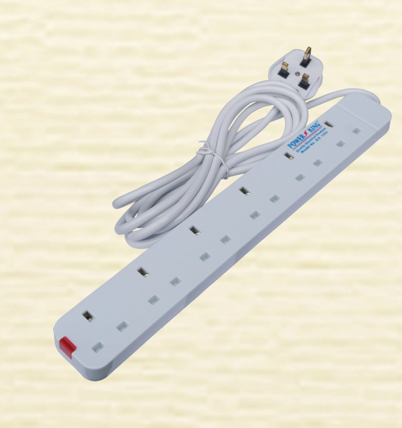 13A Plug 6 Way Universal Multi Adaptor Without Switch