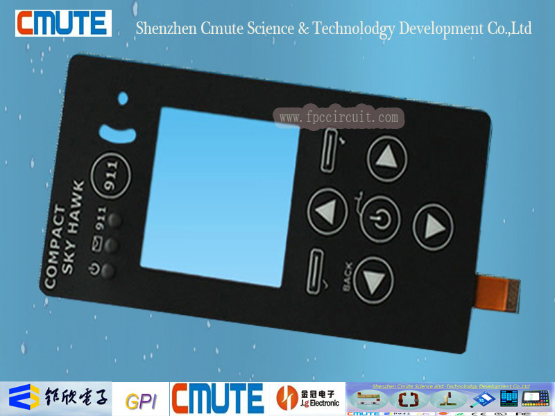 Clear LCD Window Matte Finish Overlay Membrane Switch