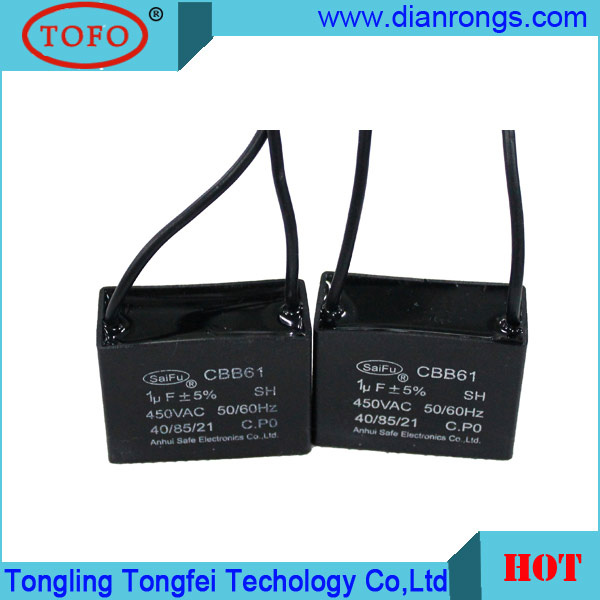 Cbb61 Start Capacitor 1UF 450V Fan Capacitor