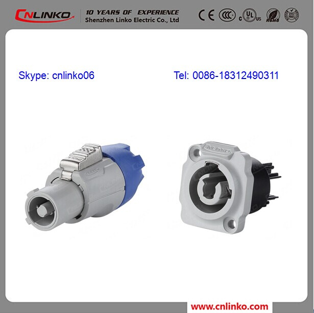 20A Waterproof Power Jack 3pin Ceramics Plug Quick Assembly Connector