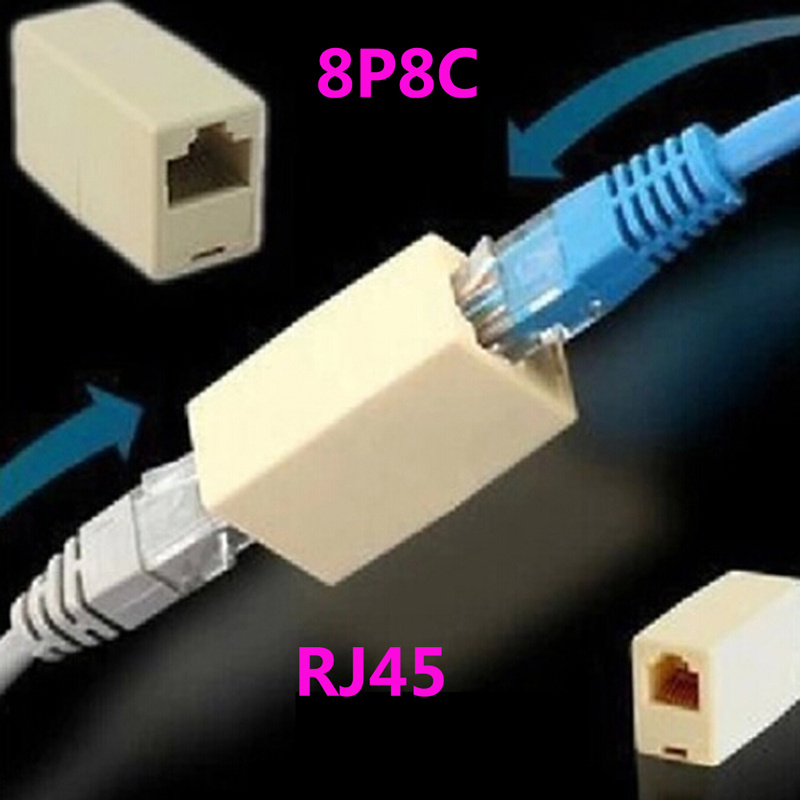 Dual Port Female RJ45 Socket 8p8c Cat5e Ethernet Connector Signal Modular Network