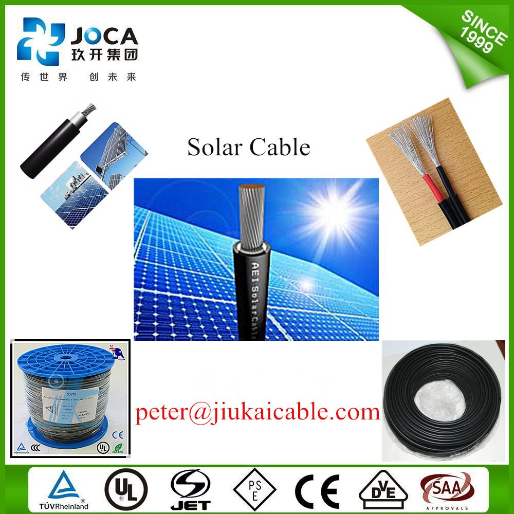 TUV Approved Standard PV Solar Cable 6mm for Solar Panel