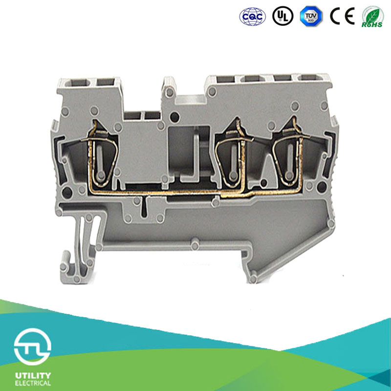 Spring Wiring Terminal Block Jut3-2.5/1-2 PA66 Plastic Connectors
