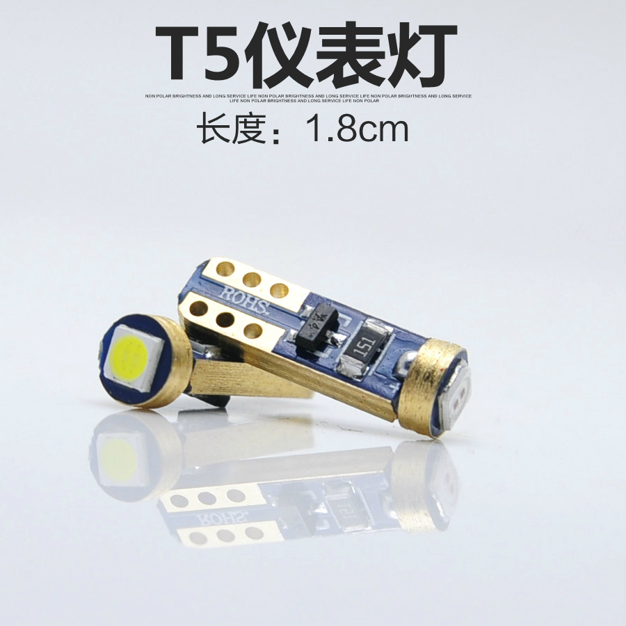 3030 Chip T5 LED Car Light Wedge Bulb 37 73 74 12 Instrument Cluster Panel Light Speedometer Gauge Dashboard LED Universal