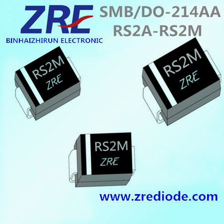 2A RS2a Thru RS2m Surface Mount Fast Recovery Rectifiers Diode SMB/Do-214AA