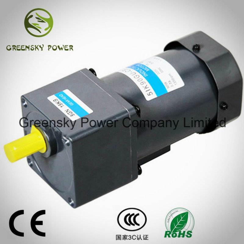 Counter Clock Wise AC 90W 90mm Reversible Gear Motor
