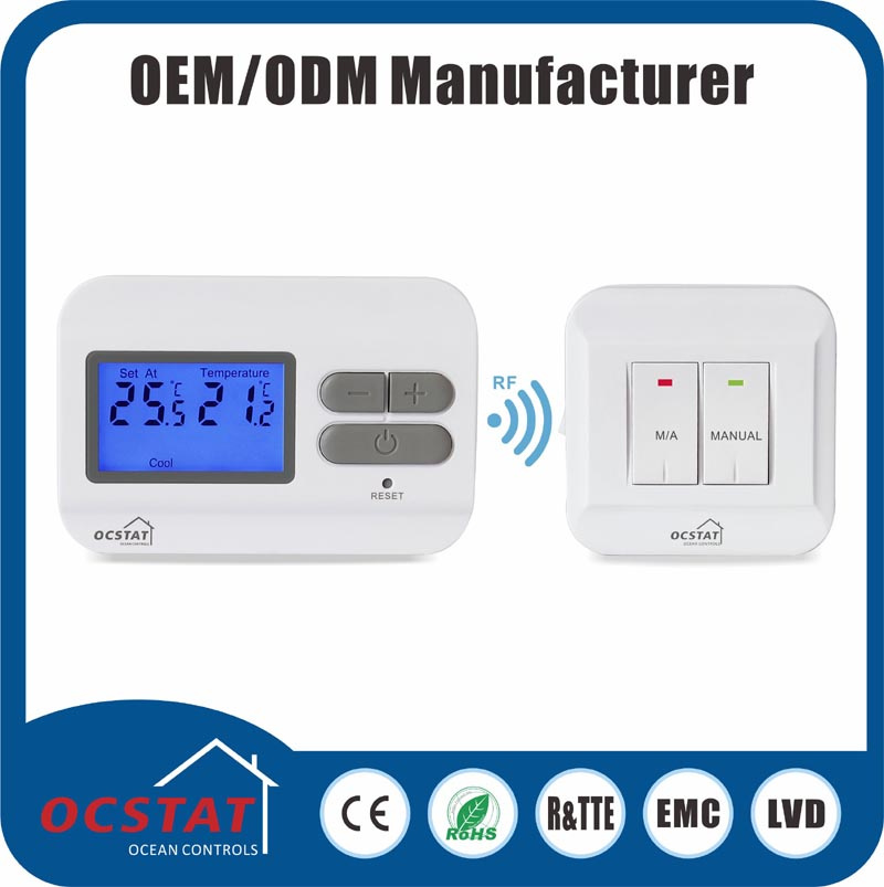 Wireless Room Thermostat Heating Radiator LCD Thermostats